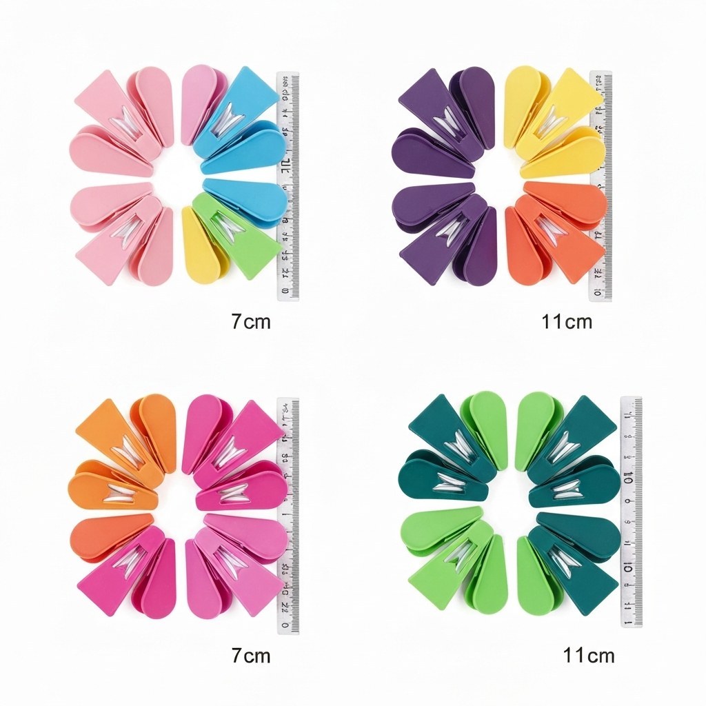 30 Stück Verschlussclips bunt 7cm und 11cm