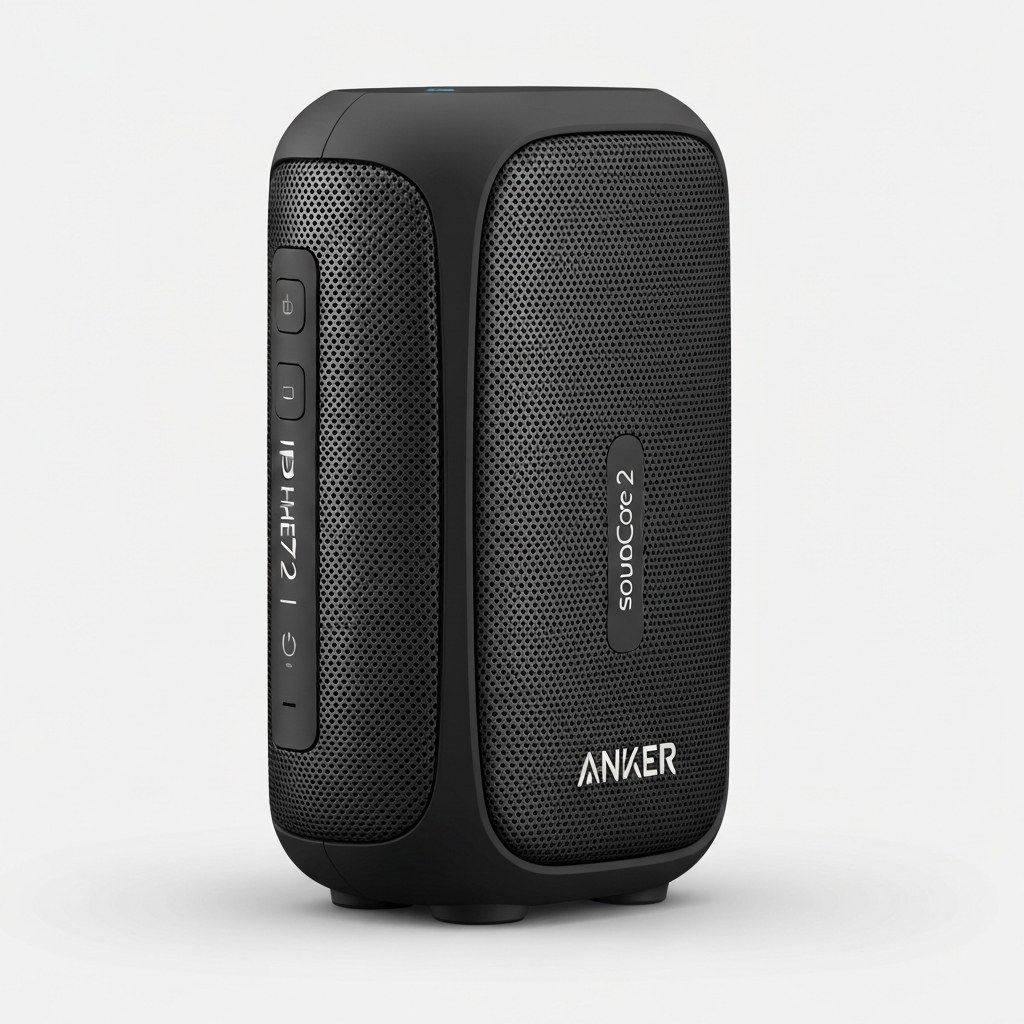 Anker SoundCore 2 Bluetooth Lautsprecher, 24 Stunden Akkulaufzeit, IPX7 Wasserschutz, Kabellos, für iPhone, Galaxy, etc. (Schwarz)