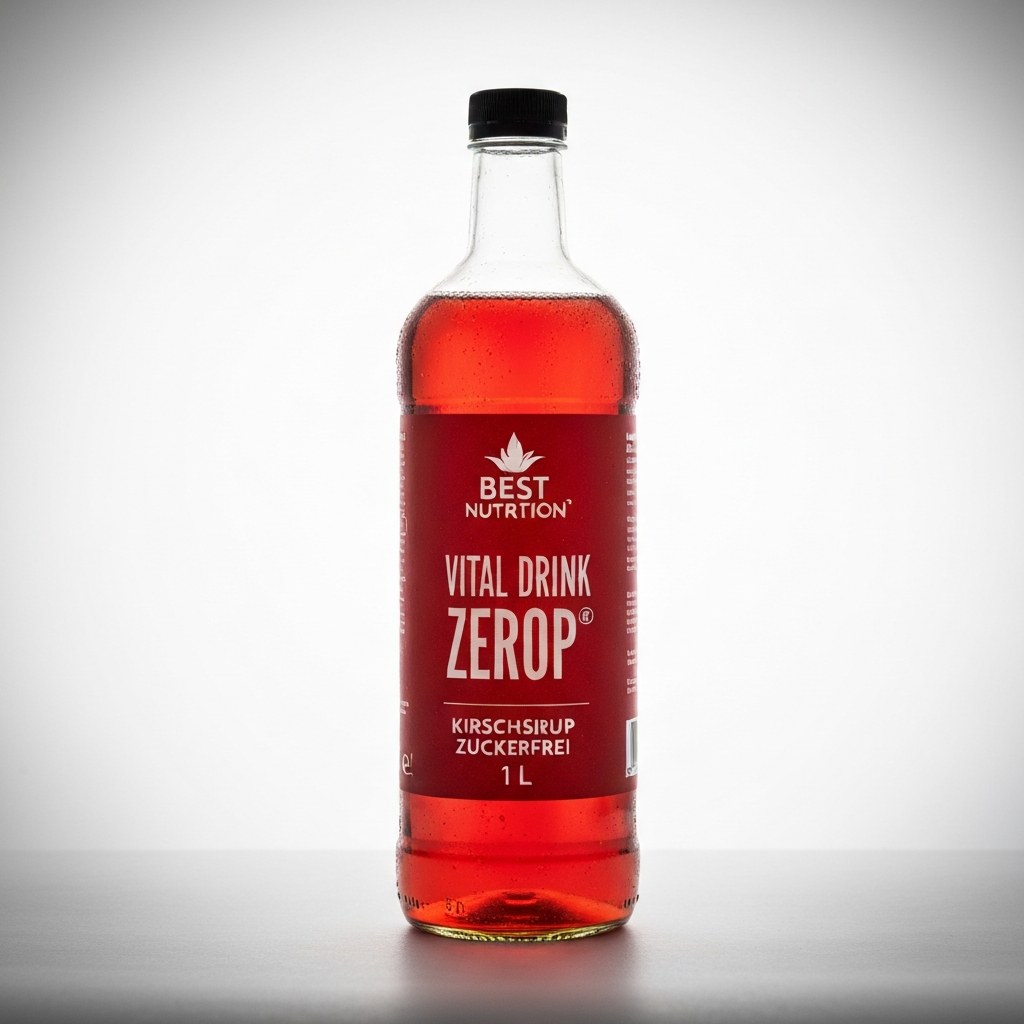 Best Body Nutrition Vital Drink ZEROP® – Kirschsirup Zuckerfrei – 1 L