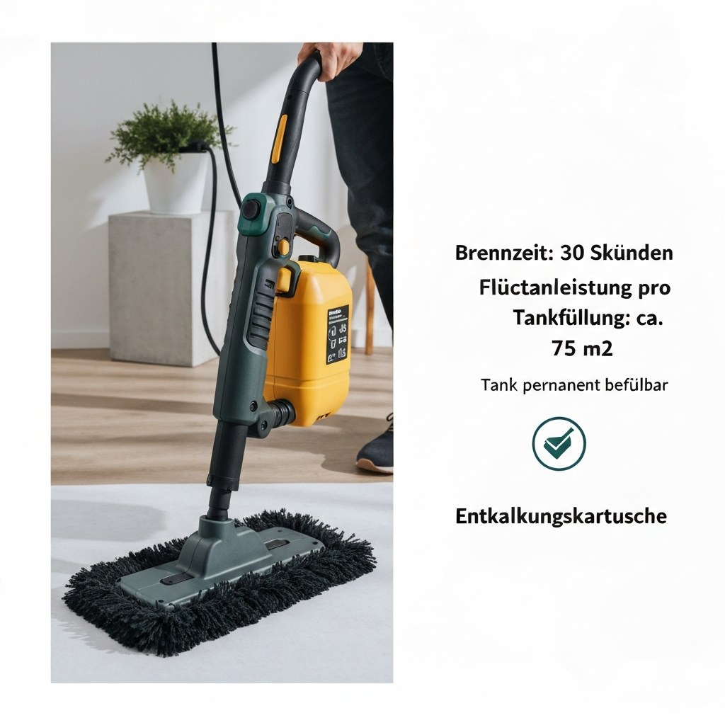 Kärcher Dampfreiniger SC 3 EasyFix (Kurze Aufheizzeit: nur 30 Sekunden, Flächenleistung je Tankfüllung: ca. 75 m², Tank permanent befüllbar, Entkalkungskartusche, Parkposition, weiteres Zubehör)