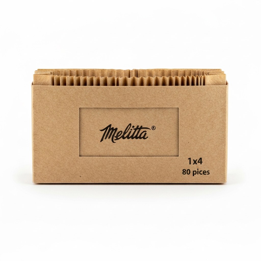 Melitta Filtertüten 1x4 80 Stück naturbraun